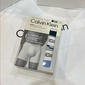 Calvin Klein refined microfiber stretch boxer brief ,soft breathable 3 pack new